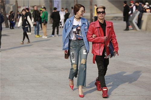 Minh hằng nổi bật với thời trang hàng hiệu ở seoul