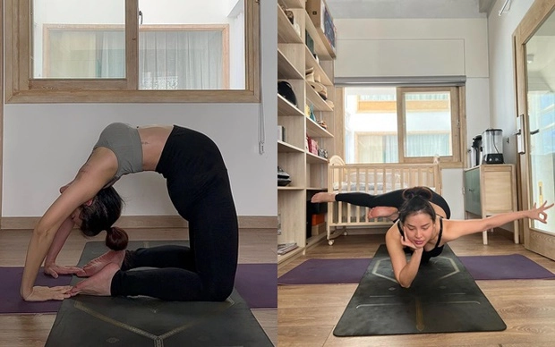 Các mẹ bỉm vbiz chăm tập yoga sau sinh