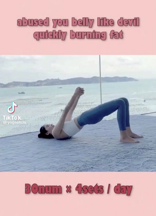 Động tác yoga đốt mỡ bụng nâng vòng 3 giành cho chị em