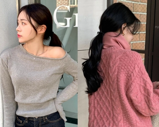 5 kiểu buộc tóc giúp nàng xinh đẹp hơn khi diện áo len