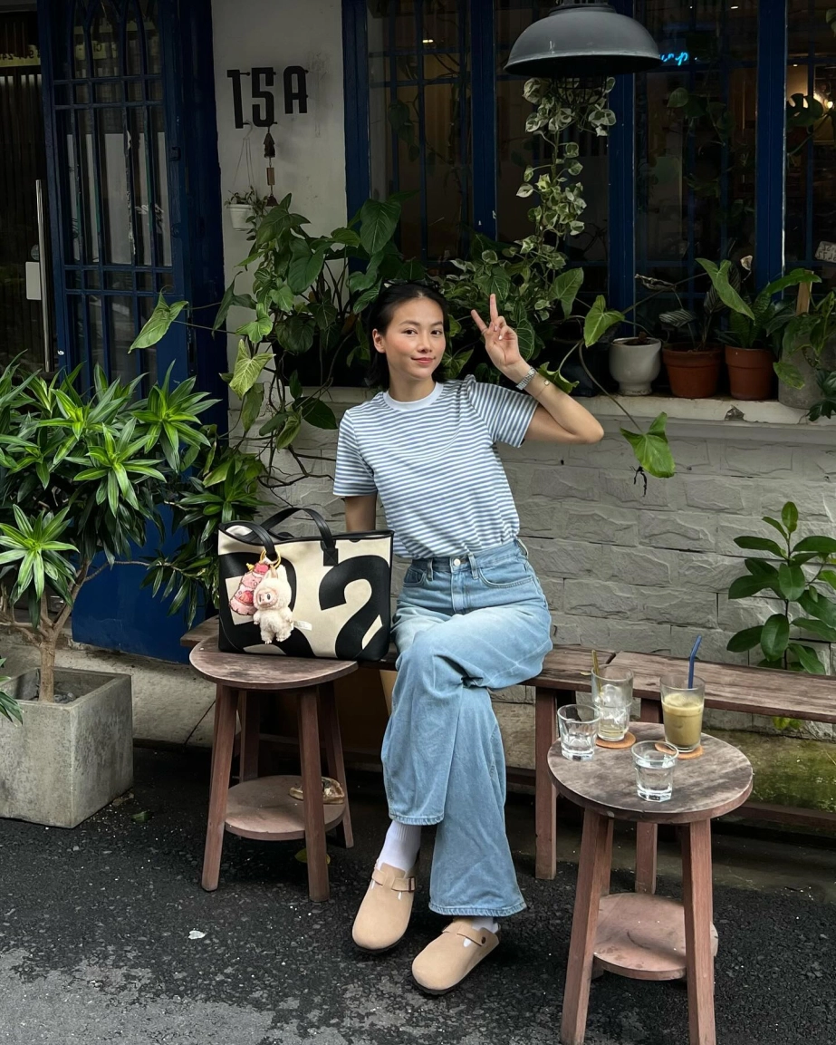 Mặc đẹp với quần jeans và váy như hoa hậu phương khánh